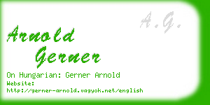 arnold gerner business card